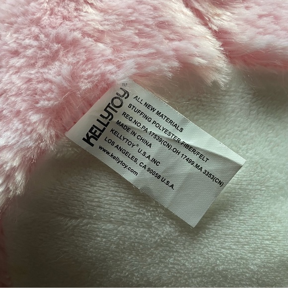Kellytoy Easter Bunny Rabbit Light Pink Plush Buck Teeth Stuffed Animal 18 - Picture 2 of 3